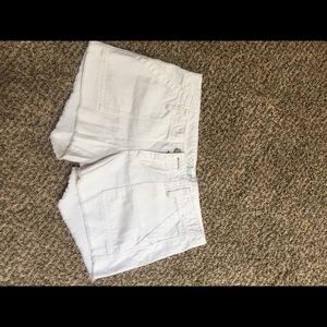 White jean shorts